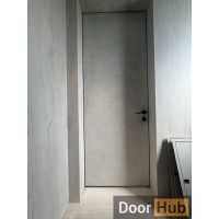 PU Painted Interior Door with Royal Black Anodized Profile – Developer-Grade Supply UAE